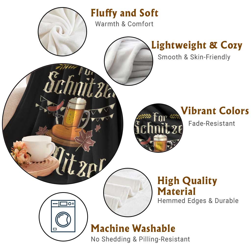 Funny Oktoberfest For Schnitzel My Nitzel Throw Blanket Beer Nitzel Sausage - Wonder Print Shop