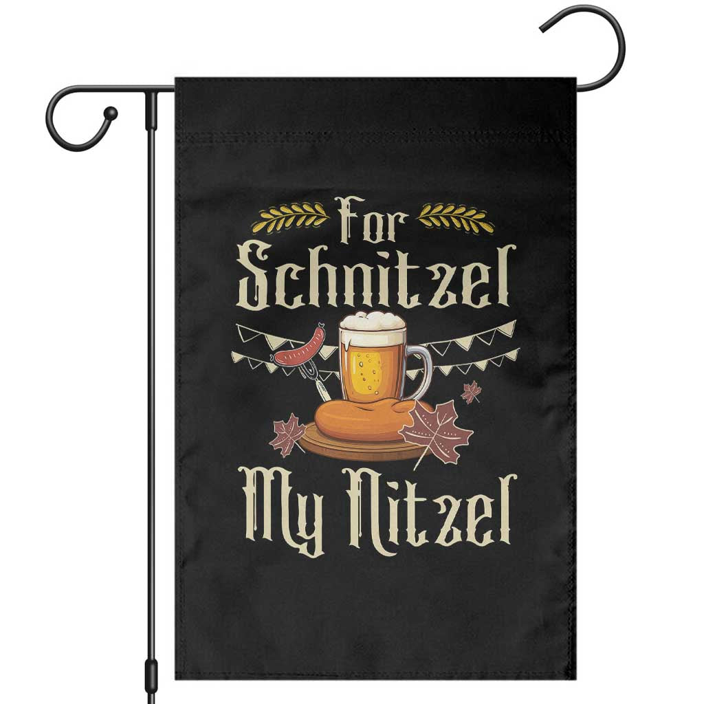 Funny Oktoberfest For Schnitzel My Nitzel Garden Flag Beer Nitzel Sausage - Wonder Print Shop