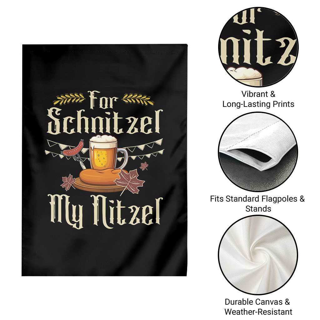 Funny Oktoberfest For Schnitzel My Nitzel Garden Flag Beer Nitzel Sausage - Wonder Print Shop