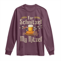 Funny Oktoberfest For Schnitzel My Nitzel Long Sleeve Shirt Beer Nitzel Sausage - Wonder Print Shop