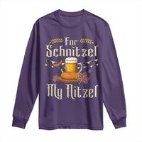 Funny Oktoberfest For Schnitzel My Nitzel Long Sleeve Shirt Beer Nitzel Sausage - Wonder Print Shop