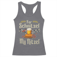 Funny Oktoberfest For Schnitzel My Nitzel Racerback Tank Top Beer Nitzel Sausage - Wonder Print Shop