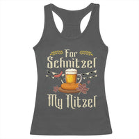 Funny Oktoberfest For Schnitzel My Nitzel Racerback Tank Top Beer Nitzel Sausage - Wonder Print Shop