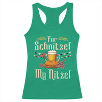 Funny Oktoberfest For Schnitzel My Nitzel Racerback Tank Top Beer Nitzel Sausage - Wonder Print Shop