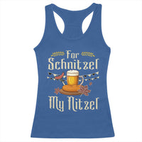 Funny Oktoberfest For Schnitzel My Nitzel Racerback Tank Top Beer Nitzel Sausage - Wonder Print Shop