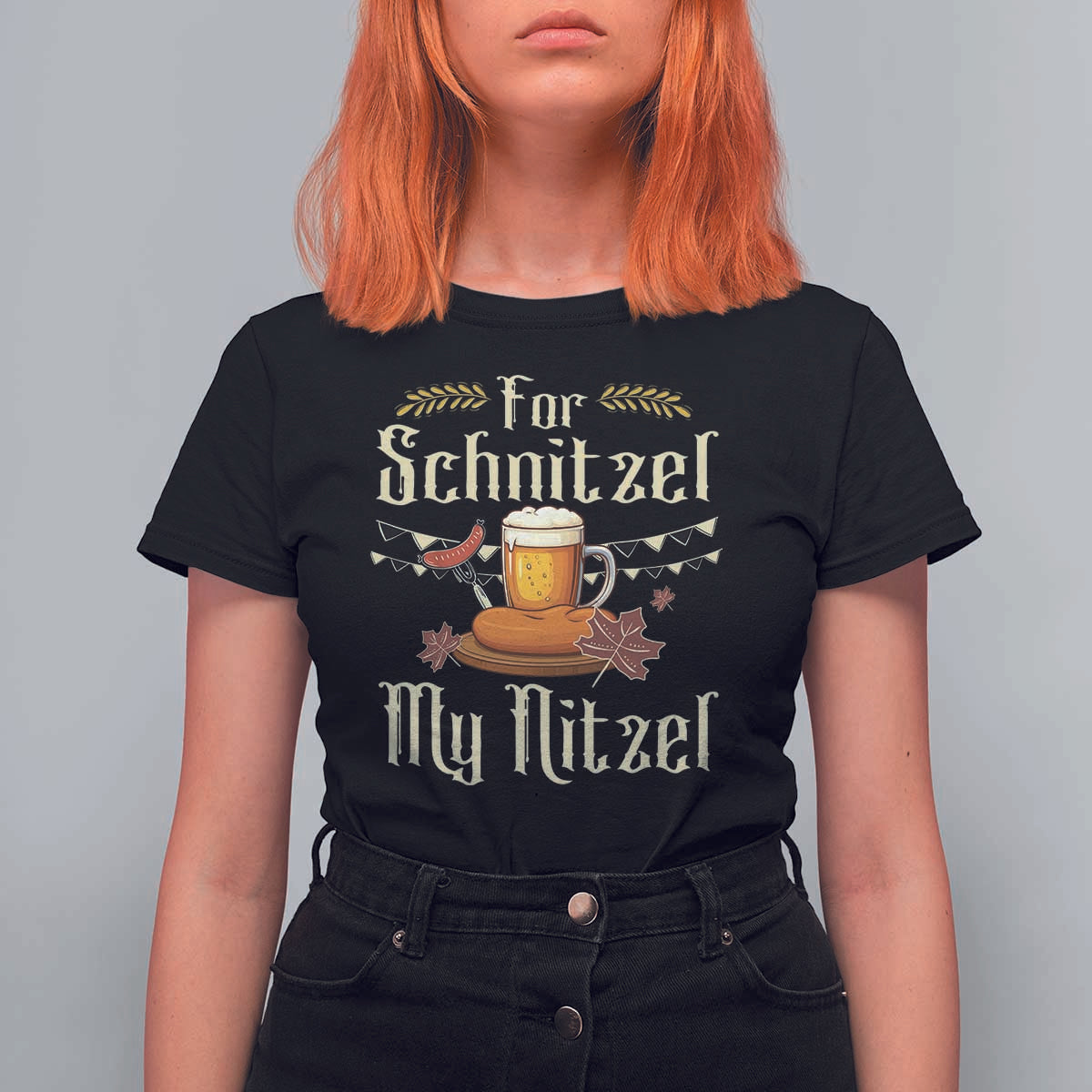 Funny Oktoberfest For Schnitzel My Nitzel T Shirt For Women Beer Nitzel Sausage - Wonder Print Shop
