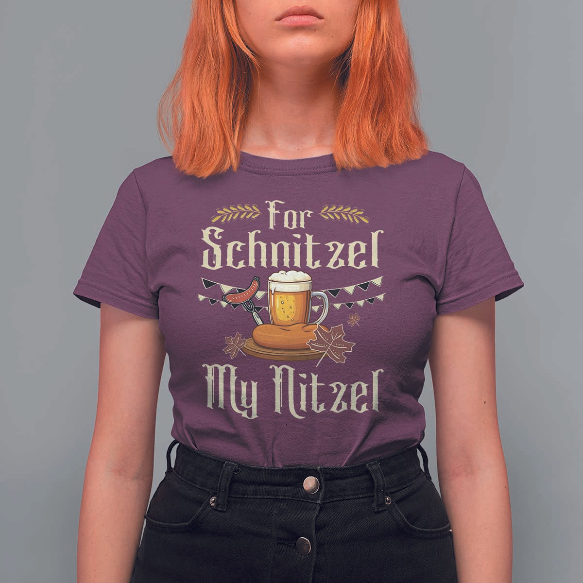 Funny Oktoberfest For Schnitzel My Nitzel T Shirt For Women Beer Nitzel Sausage - Wonder Print Shop