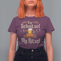 Funny Oktoberfest For Schnitzel My Nitzel T Shirt For Women Beer Nitzel Sausage - Wonder Print Shop