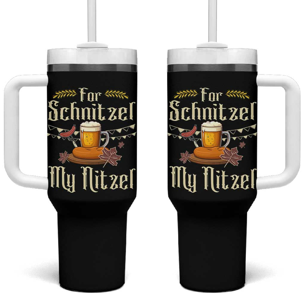 Funny Oktoberfest For Schnitzel My Nitzel Tumbler With Handle Beer Nitzel Sausage - Wonder Print Shop