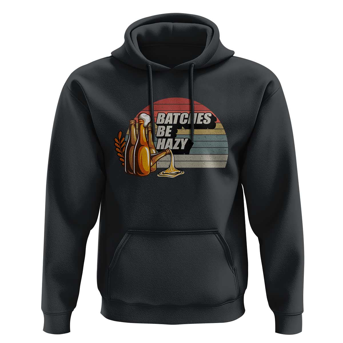 Funny Batches Be Hazy Hoodie Vintage Craft Beer Brewing - Wonder Print Shop