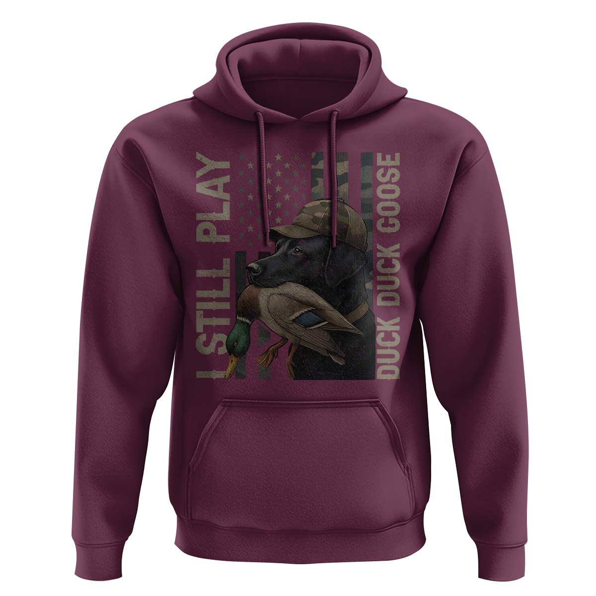 Funny I Still Play Duck Duck Goose Hoodie Duck Hunting Dog Back Lab - Wonder Print Shop