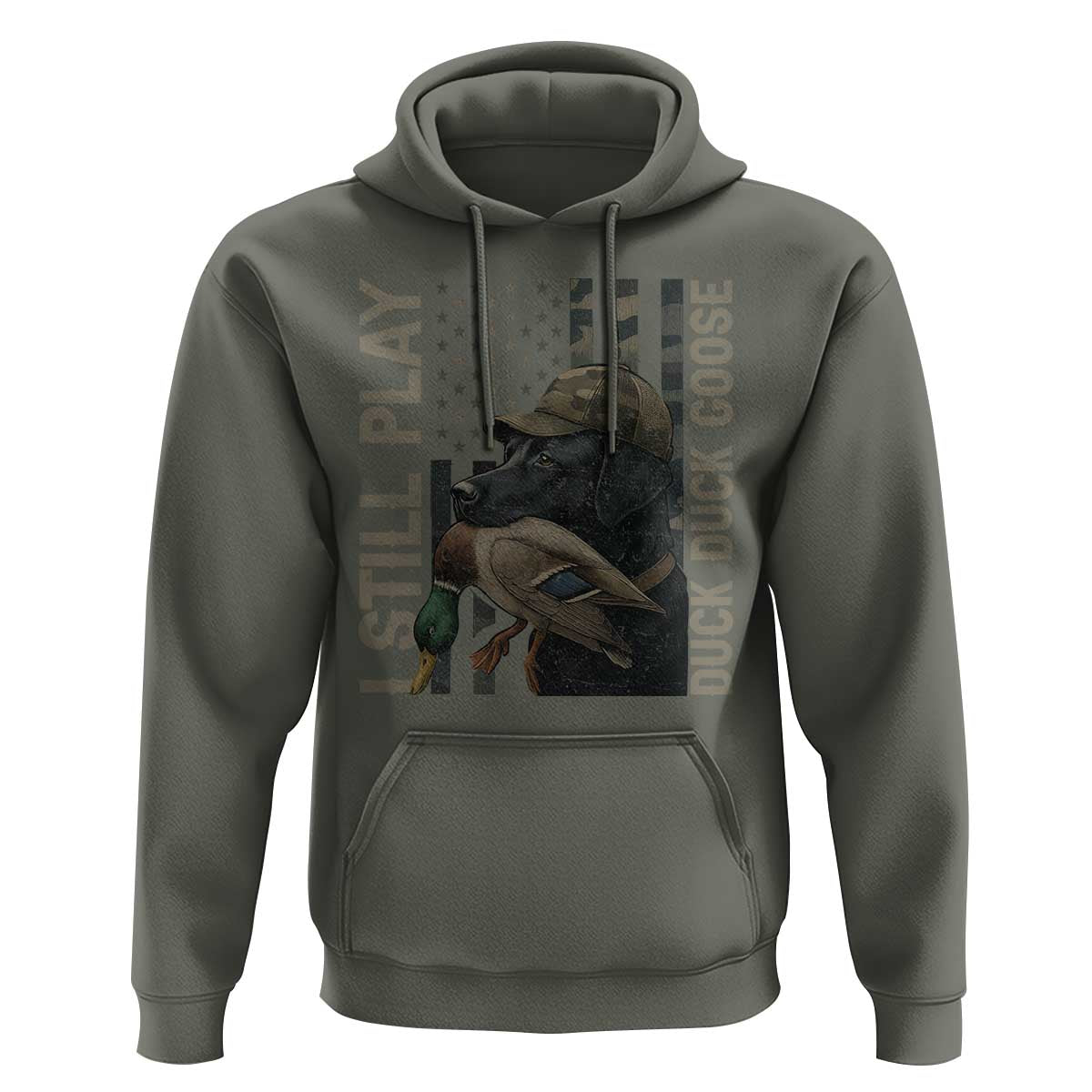 Funny I Still Play Duck Duck Goose Hoodie Duck Hunting Dog Back Lab - Wonder Print Shop