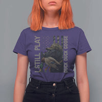 Funny I Still Play Duck Duck Goose T Shirt For Women Duck Hunting Dog Back Lab - Wonder Print Shop