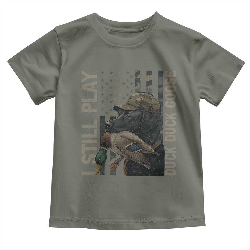 Funny I Still Play Duck Duck Goose Toddler T Shirt Duck Hunting Dog Back Lab - Wonder Print Shop