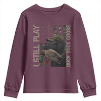 Funny I Still Play Duck Duck Goose Youth Sweatshirt Duck Hunting Dog Back Lab - Wonder Print Shop