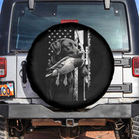 Duck Hunting Dog Back Lab Vintage American Flag Spare Tire Cover - Wonder Print Shop