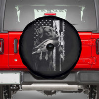 Duck Hunting Dog Back Lab Vintage American Flag Spare Tire Cover - Wonder Print Shop