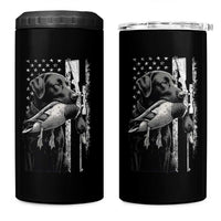 Duck Hunting Dog Back Lab Vintage American Flag 4 in 1 Can Cooler Tumbler - Wonder Print Shop