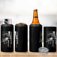 Duck Hunting Dog Back Lab Vintage American Flag 4 in 1 Can Cooler Tumbler - Wonder Print Shop