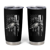 Duck Hunting Dog Back Lab Vintage American Flag Tumbler Cup - Wonder Print Shop