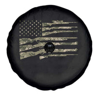 Hunting Guns Vintage Camo American Flag Spare Tire Cover - Wonder Print Shop