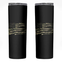 Hunting Guns Vintage Camo American Flag Skinny Tumbler - Wonder Print Shop