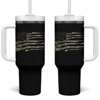 Hunting Guns Vintage Camo American Flag Tumbler With Handle - Wonder Print Shop