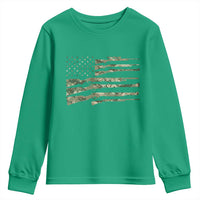 Hunting Guns Vintage Camo American Flag Youth Sweatshirt - Wonder Print Shop
