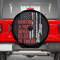 Hunting And Fishing What Else Is There Spare Tire Cover Vintage American Flag - Wonder Print Shop