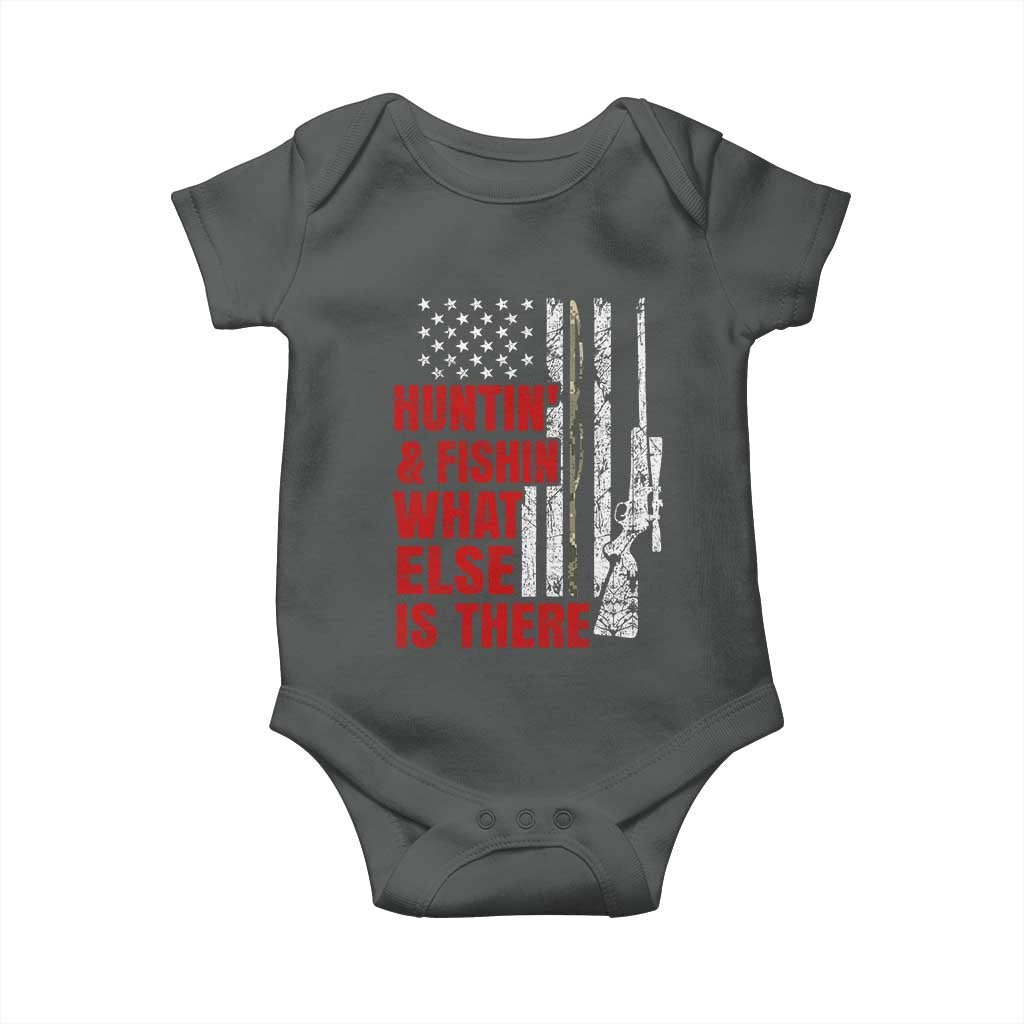 Hunting And Fishing What Else Is There Baby Onesie Vintage American Flag - Wonder Print Shop