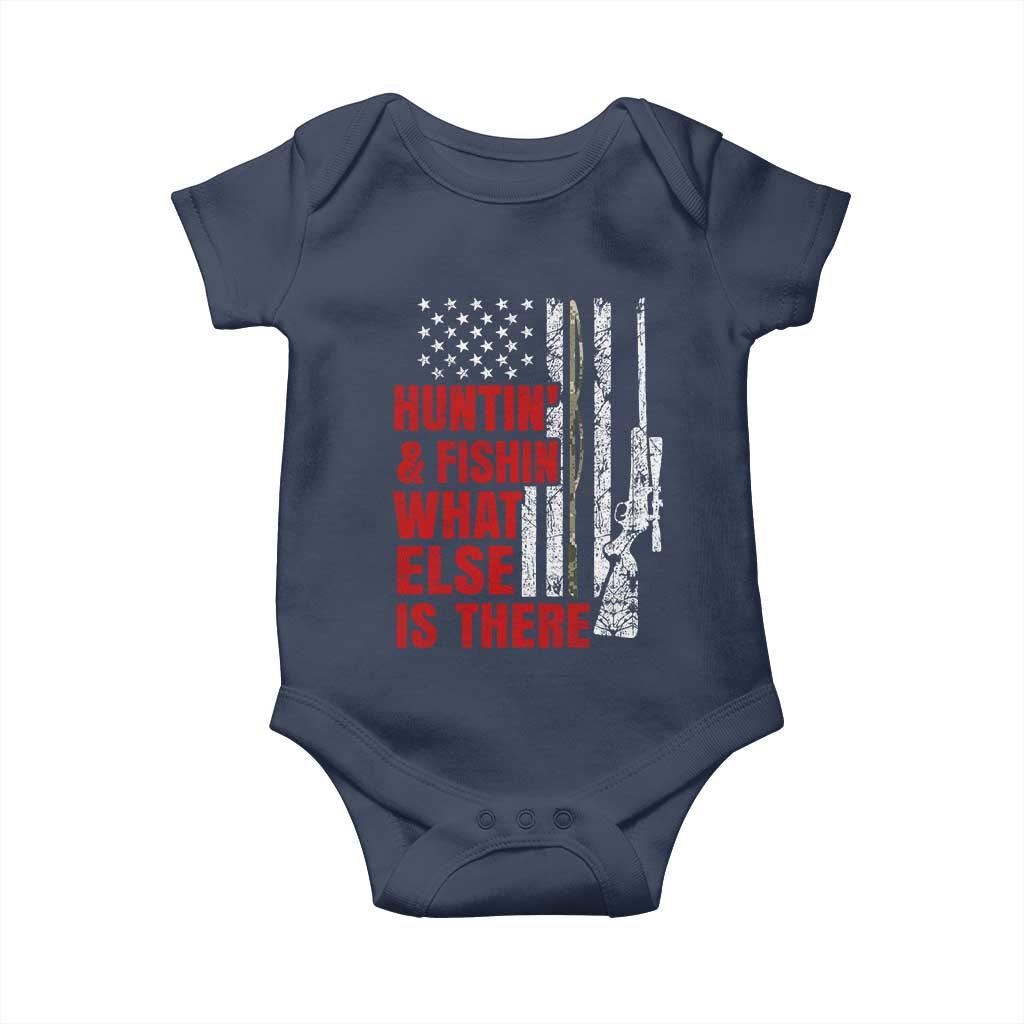 Hunting And Fishing What Else Is There Baby Onesie Vintage American Flag - Wonder Print Shop