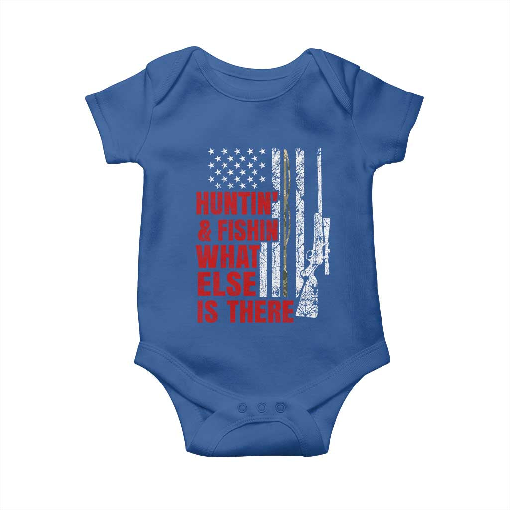 Hunting And Fishing What Else Is There Baby Onesie Vintage American Flag - Wonder Print Shop