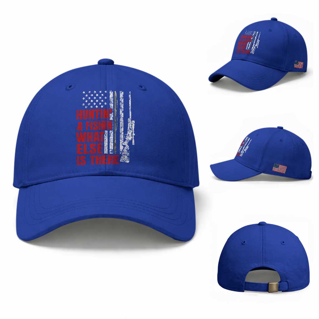 Hunting And Fishing What Else Is There Baseball Cap Vintage American Flag