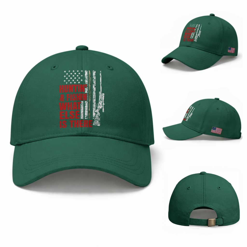 Hunting And Fishing What Else Is There Baseball Cap Vintage American Flag