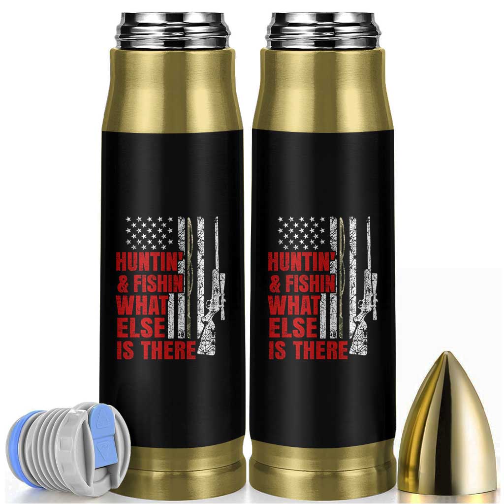 Hunting And Fishing What Else Is There Bullet Tumbler Vintage American Flag - Wonder Print Shop