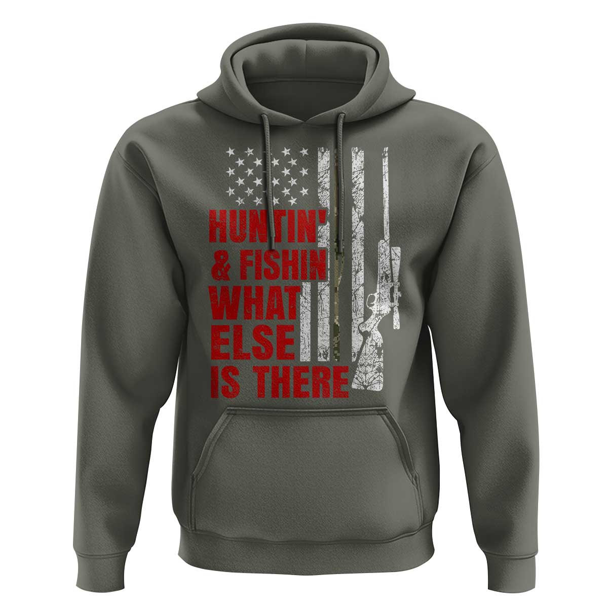 Hunting And Fishing What Else Is There Hoodie Vintage American Flag - Wonder Print Shop