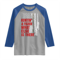 Hunting And Fishing What Else Is There Raglan Shirt Vintage American Flag - Wonder Print Shop