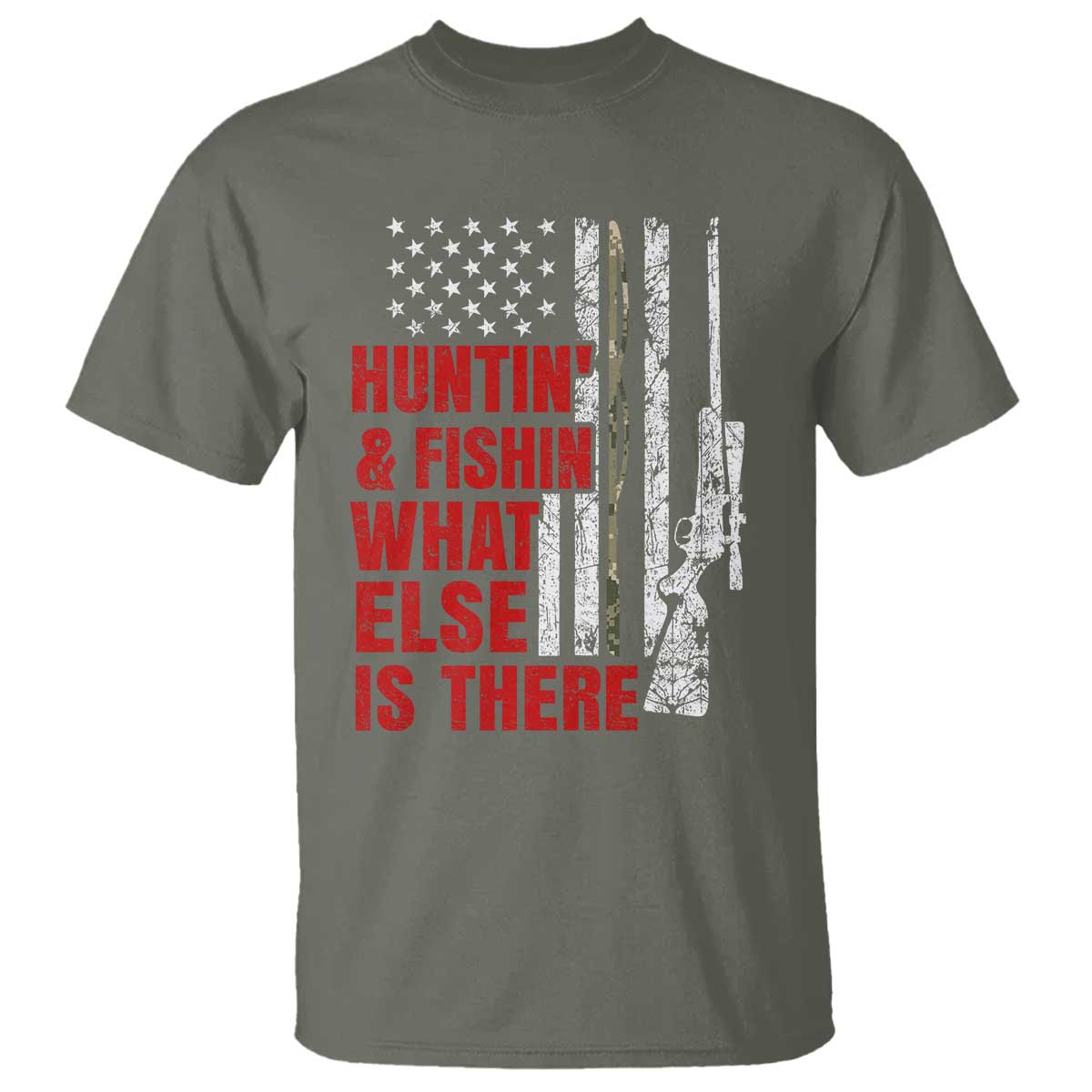 Hunting And Fishing What Else Is There T Shirt Vintage American Flag - Wonder Print Shop