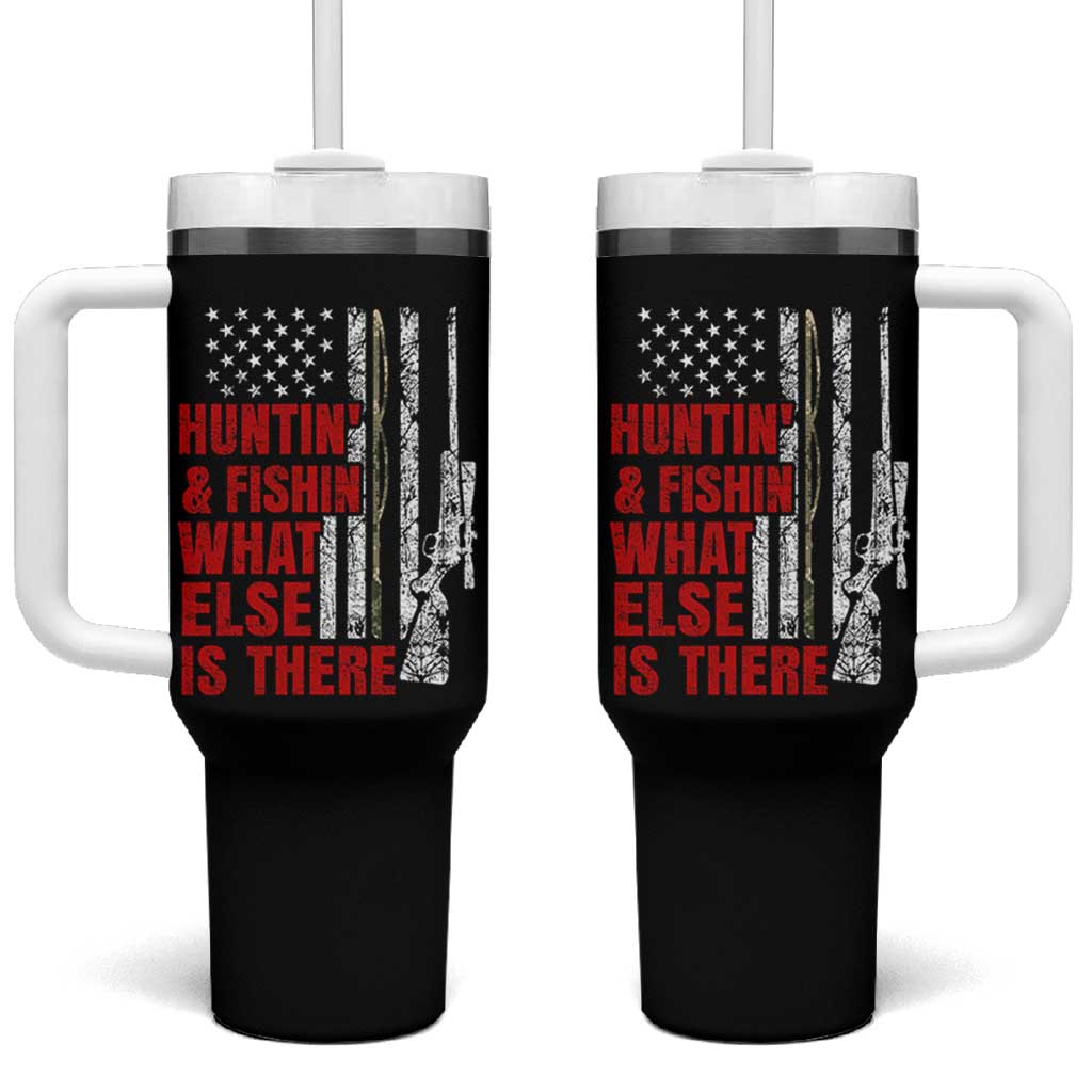 Hunting And Fishing What Else Is There Tumbler With Handle Vintage American Flag - Wonder Print Shop
