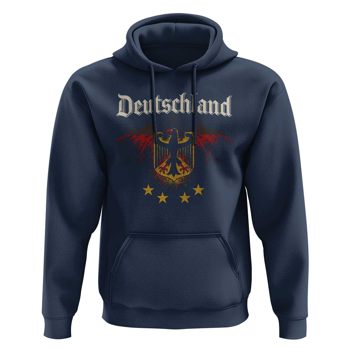 Deutschland German Heritage Pride Hoodie Bundesadler Coat of Arms Star - Wonder Print Shop