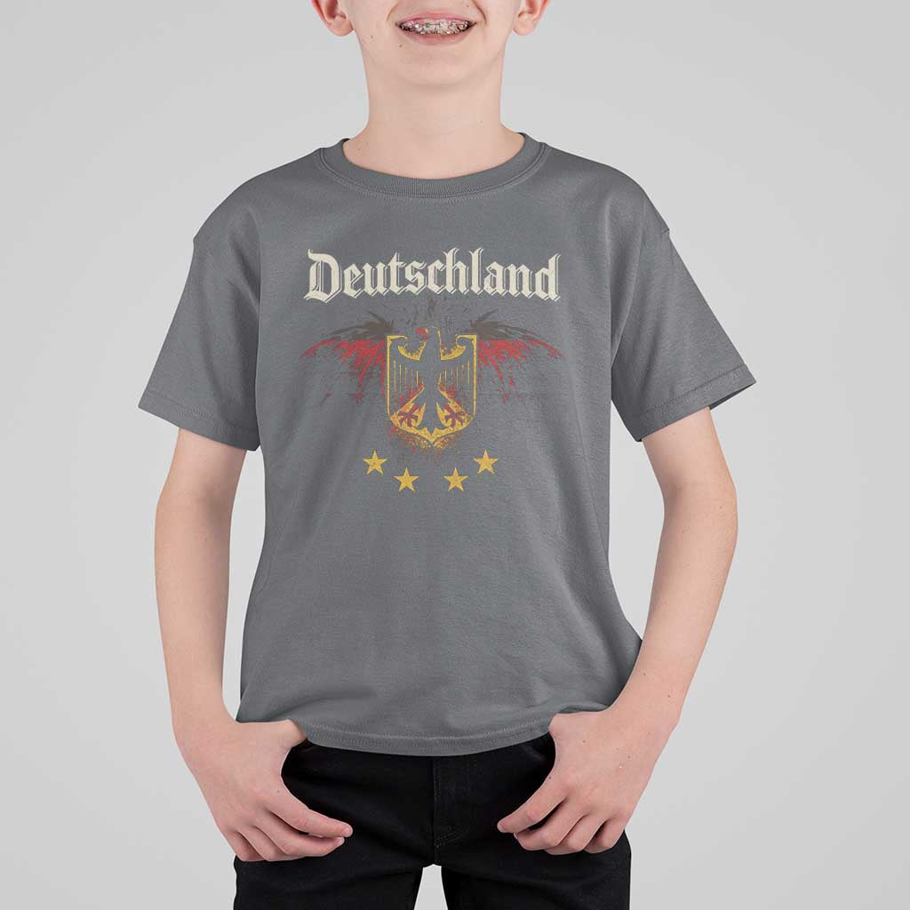 Deutschland German Heritage Pride T Shirt For Kid Bundesadler Coat of Arms Star - Wonder Print Shop