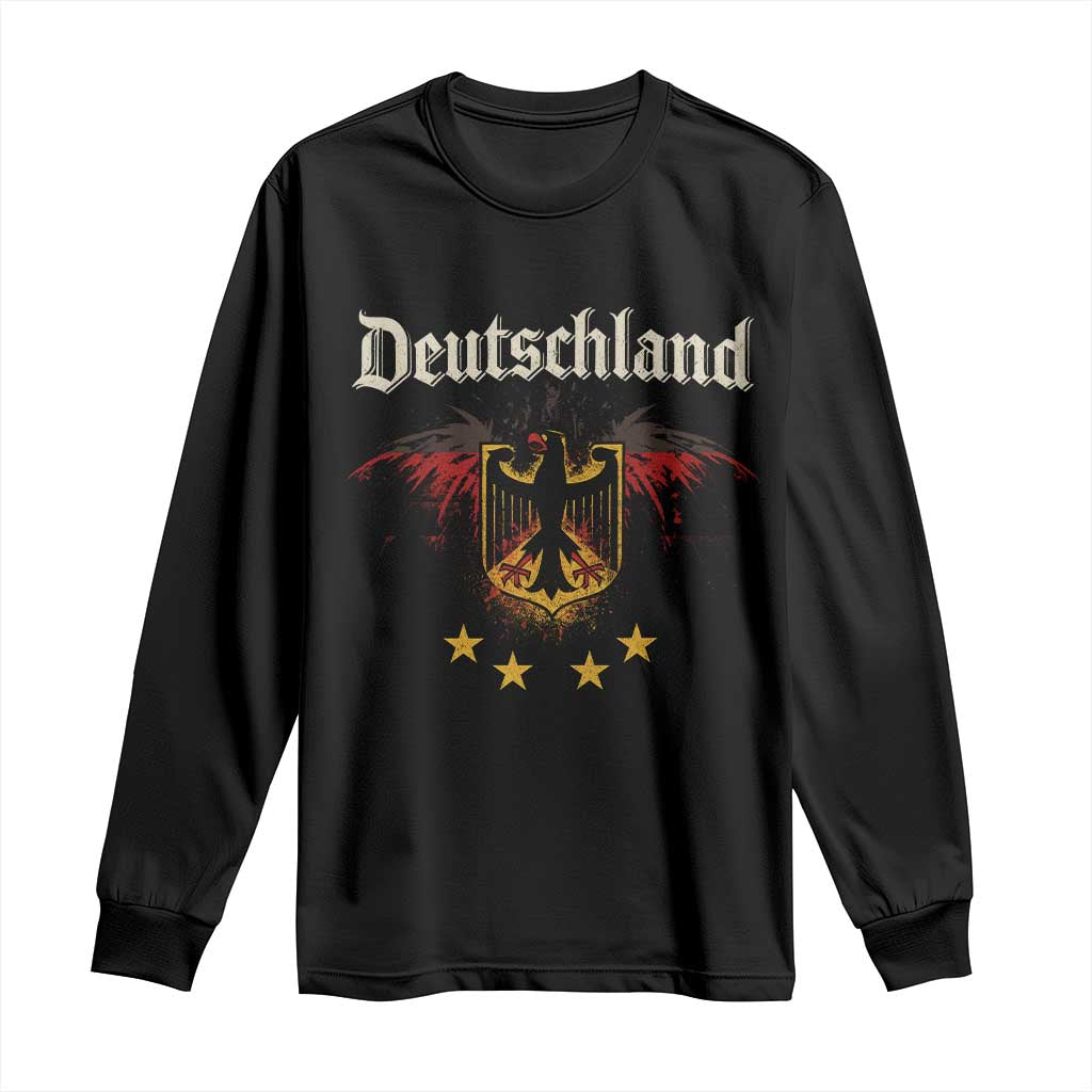Deutschland German Heritage Pride Long Sleeve Shirt Bundesadler Coat of Arms Star - Wonder Print Shop