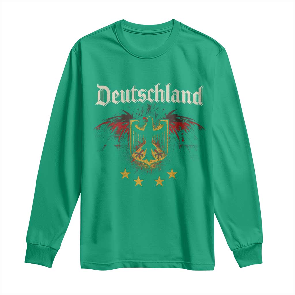 Deutschland German Heritage Pride Long Sleeve Shirt Bundesadler Coat of Arms Star - Wonder Print Shop