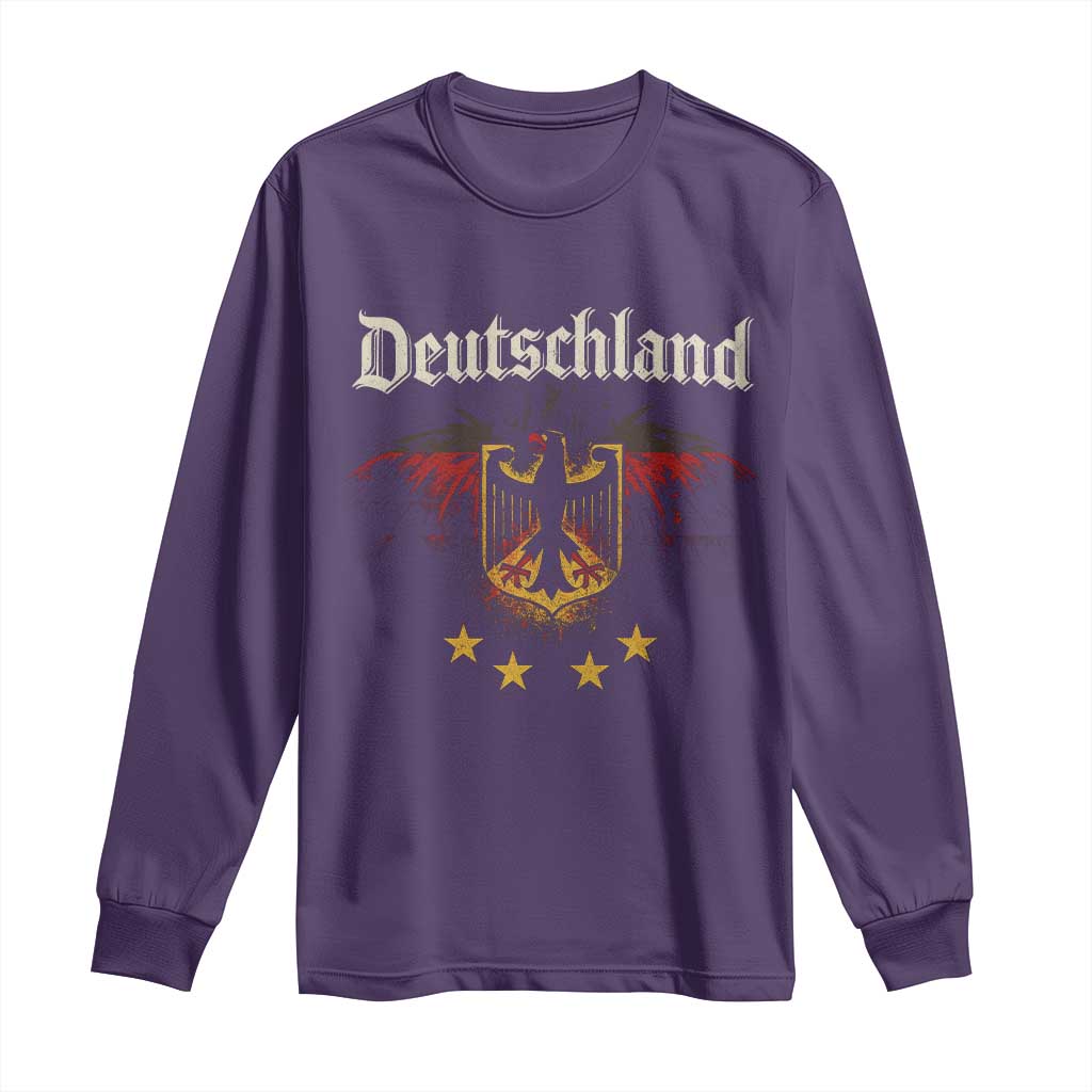 Deutschland German Heritage Pride Long Sleeve Shirt Bundesadler Coat of Arms Star - Wonder Print Shop