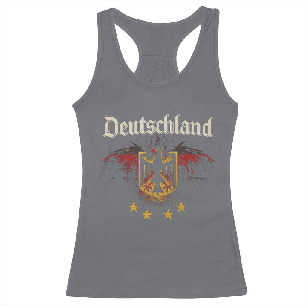 Deutschland German Heritage Pride Racerback Tank Top Bundesadler Coat of Arms Star - Wonder Print Shop