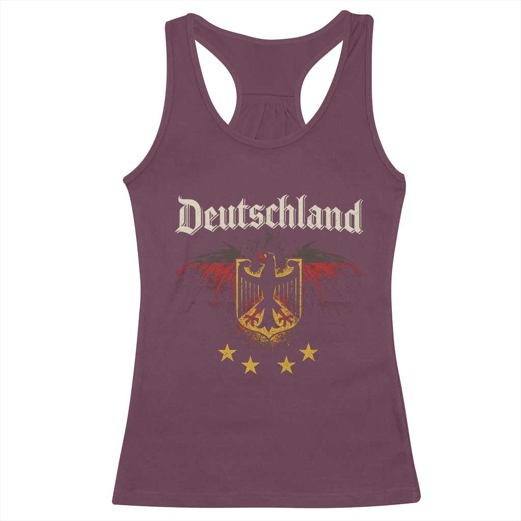 Deutschland German Heritage Pride Racerback Tank Top Bundesadler Coat of Arms Star - Wonder Print Shop