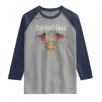 Deutschland German Heritage Pride Raglan Shirt Bundesadler Coat of Arms Star - Wonder Print Shop