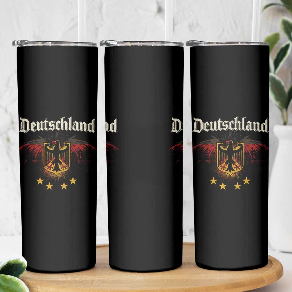 Deutschland German Heritage Pride Skinny Tumbler Bundesadler Coat of Arms Star - Wonder Print Shop