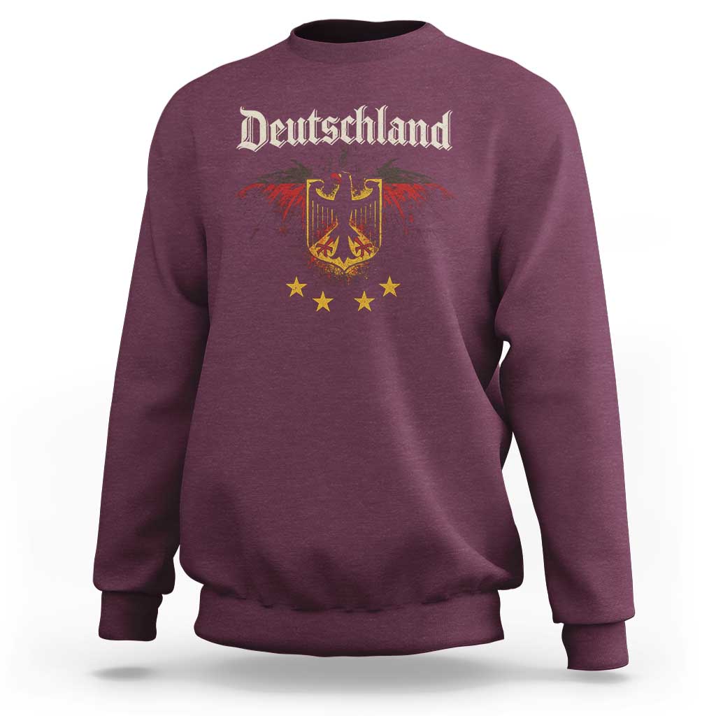 Deutschland German Heritage Pride Sweatshirt Bundesadler Coat of Arms Star - Wonder Print Shop