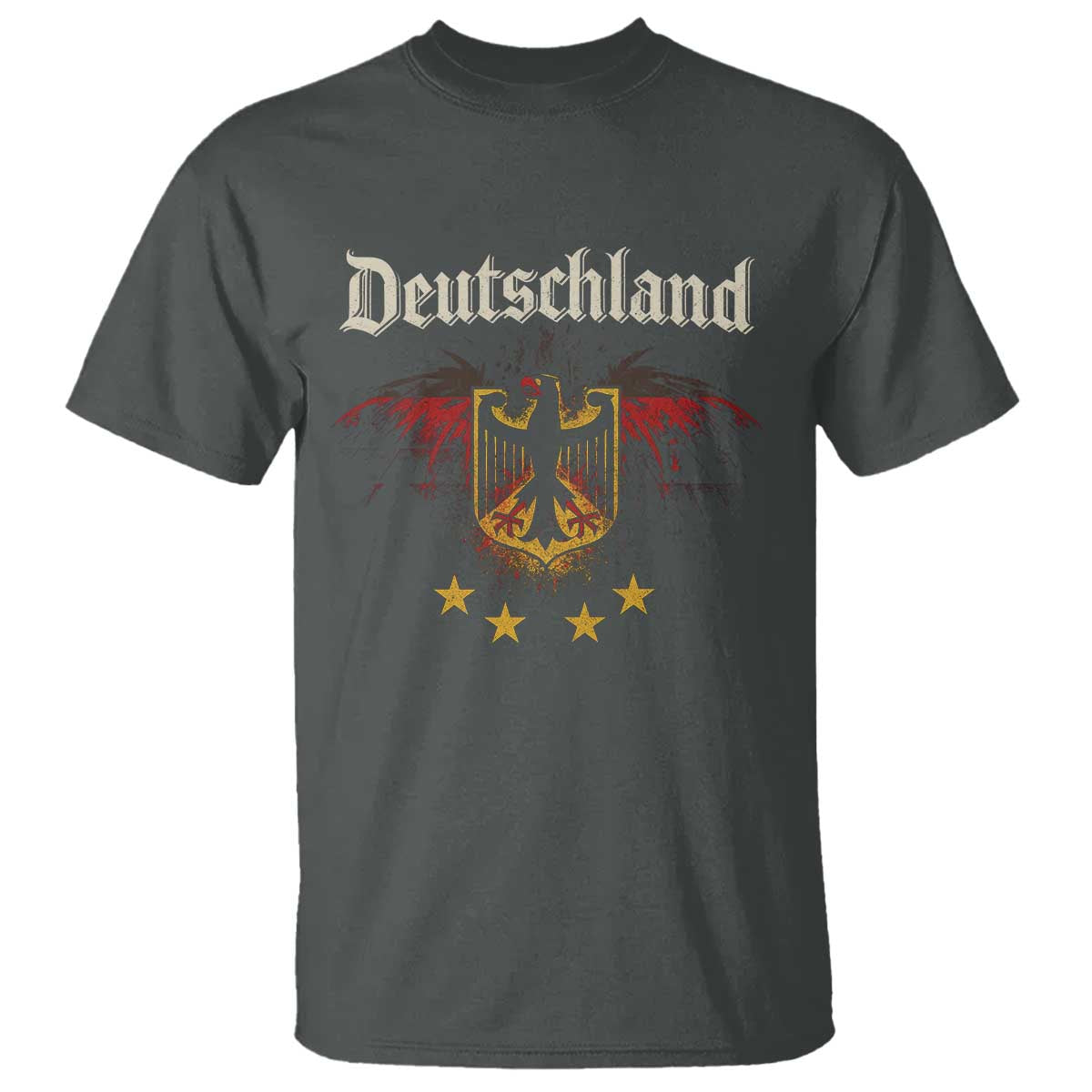 Deutschland German Heritage Pride T Shirt Bundesadler Coat of Arms Star - Wonder Print Shop
